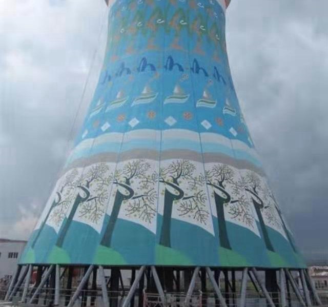 煙囪冷卻塔美化